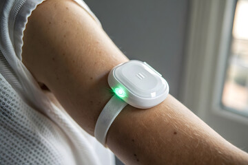 patient in a hospital with medical grade wearable sensor
