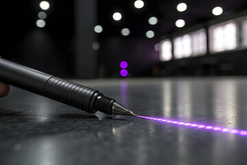a minimalist matte black laser pen