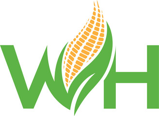 Letter WH Corn logo design