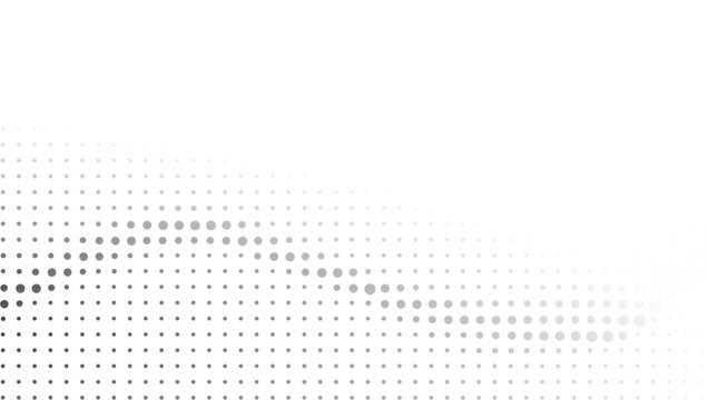 Minimalist gray halftone dot wave line on transparent background for modern corporate presentation and clean web design layouts.