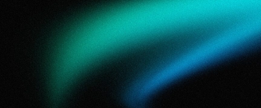 abstract teal and blue gradient background with soft diagonal light beam, grainy texture and blurred glow effect on dark backdrop for banner, poster header backdrop and tech presentation