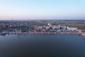 Obraz premium Aerial View from Mithila Hatt, Madhubani, Bihar, India