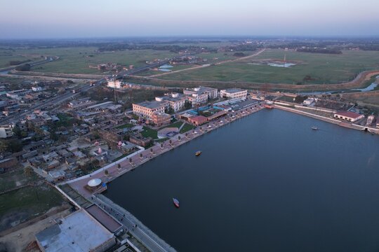 Aerial View from Mithila Hatt, Madhubani, Bihar, India