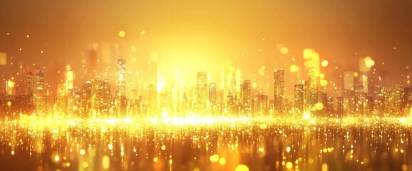 Obraz premium abstract bright and smooth golden light, neon abstract background abstract colorful light, glowing, glowing, glow, in the style of light crimson