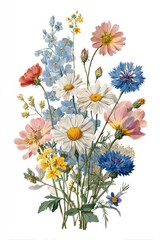 Obraz premium Vintage floral botanical illustration art.