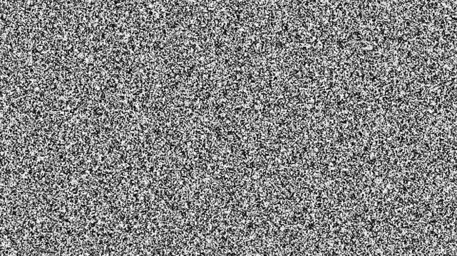 Dense Gray and White Static Noise Texture television. Video effect of white noise and glitch.