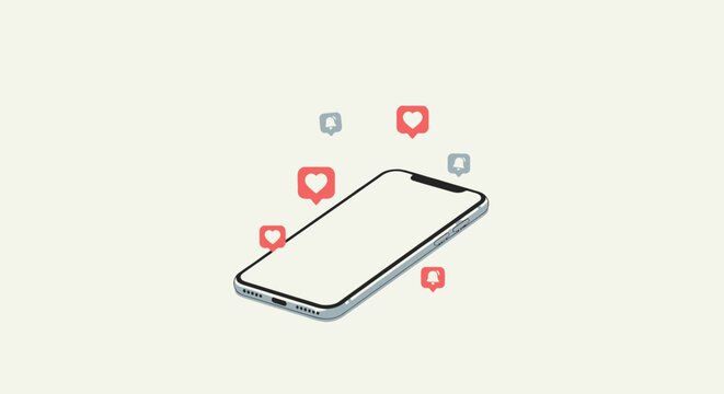Social Media Notifications on Mobile Phone