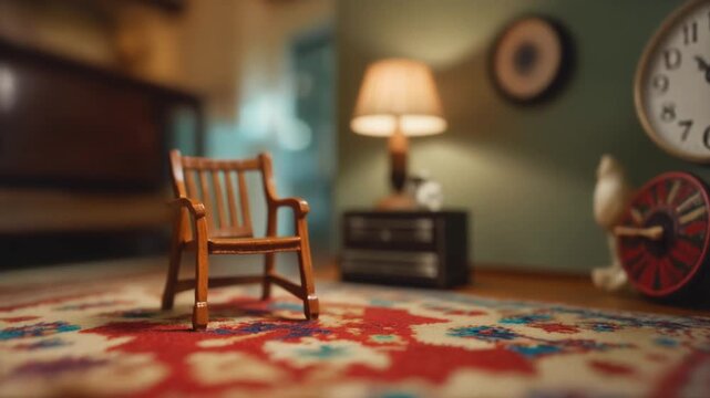 Miniature Retro Living Room