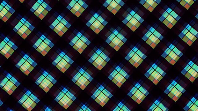 Abstract geometric pattern creating a dynamic visual background with a subtle sense of motion across a dark digital canvas