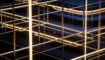 Dark luxury abstract background with golden glowing lines, cinematic lighting, elegant composition, premium stock image, 4k quality.