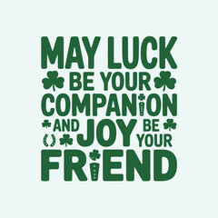 Fototapeta premium A St. Patrick's Day message with a green typographic design