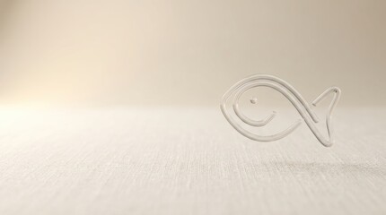 Minimalist Transparent Spoon on a White Surface