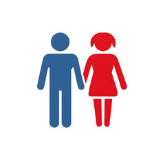 Professional Couple Holding Hands Icon for Website Design and Graphic Projects