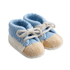 Handcrafted Knitted Baby Shoes in Soft Blue for Cozy Comfort