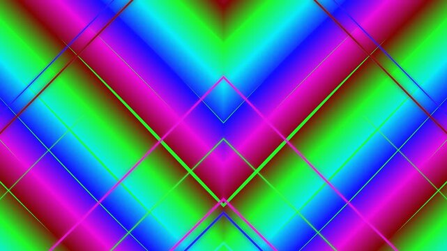Abstract Symmetrical V Shape Colorful Gradient Animation.