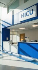Modern Neonatal Intensive Care Unit Interior with Bright Light and Clean Design for Newborns