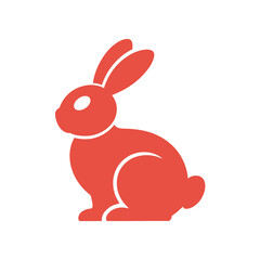 Obraz premium A cute red rabbit sitting on a white background with long ears