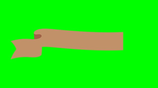 lowerthird broadcast animation template in brown paper ribbon style