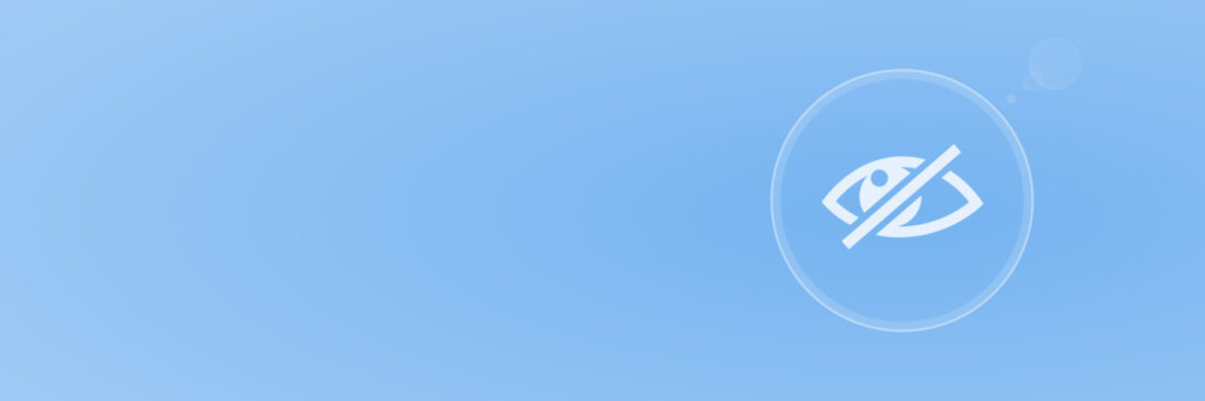 Auge durchgestrichen Blindheit Header Vektor svg unter 60 kB Copy Space