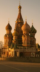 Fototapeta premium Iconic cathedral with colorful domes mobile wallpaper