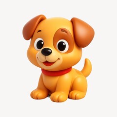Obraz premium Cute cartoon puppy illustration.