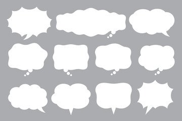 Fototapeta premium 配置が楽！口の位置調整ができる吹き出しイラスト