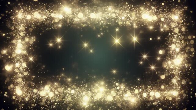 A frame sparkling with golden brilliance