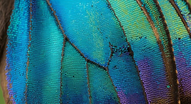 Butterfly wing macro iridescent texture background