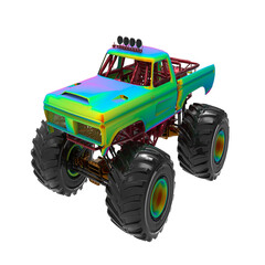 3D Render of a Customizable Monster Truck Model © khairunnisa
