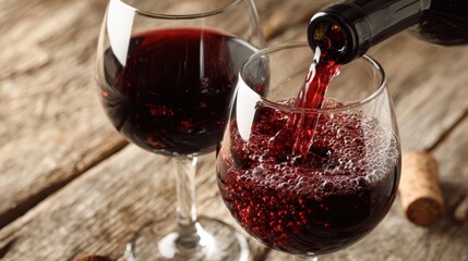 グラスに注がれるワイン