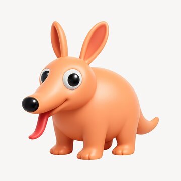 Cute cartoon aardvark illustration