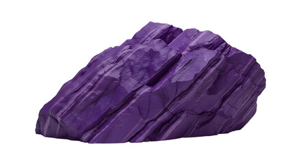 Purple Rock Formation on Black Background