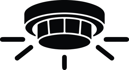 silhouette fire alarm smoke detector icon for home safety vector design © Nasima