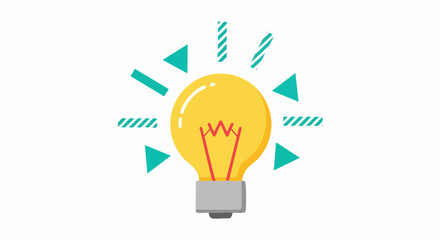 Bright Yellow Light Bulb Symbolizing Innovation and Ideas.