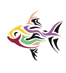 vector image of a fish