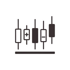 Obraz premium Candlestick chart pattern illustration simple design.