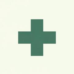 Obraz premium Green Medical Cross Symbol Icon.