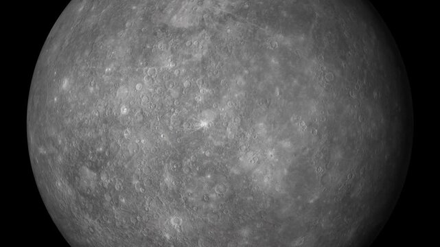 Moon Lunar Surface Half Illuminated Gray Craters Black Background Space