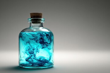 Glowing Cyan Flask