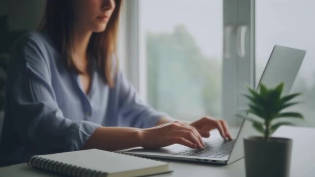 Cinematic Remote Work Minimal Desk Lifestyle 4K Clean Corporate B-Roll