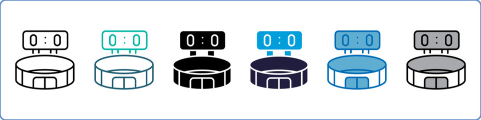 Stadium Single Icon Set Multistyle