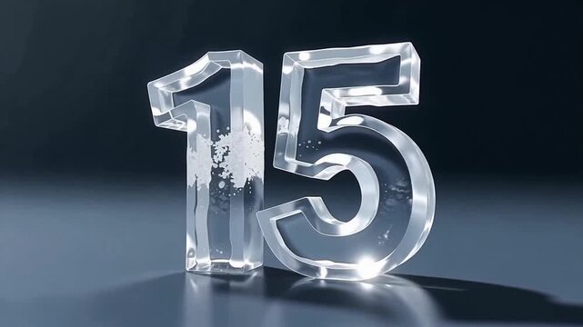 Ice Crystal Number Fifteen Reflections In Glass Sculpture.
