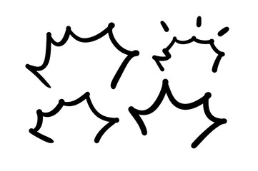 びっくり　驚き　吹き出し