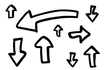 袋　矢印セット　手描き