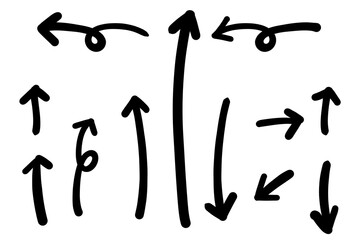 勢いのよい　大きく伸びる　矢印セット