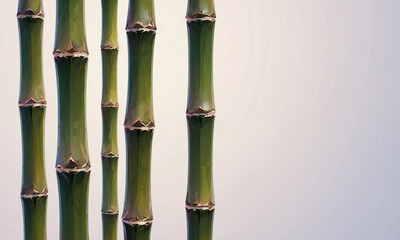 Obraz premium Bamboo Minimal Icons - stalks arranged in neat vertical lines.