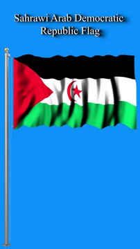 Sahrawi Arab Democratic Republic Flag 4K Animation Symbol of Resistance in Motion
