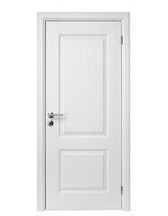 Minimalist White Interior Door Isolated on White