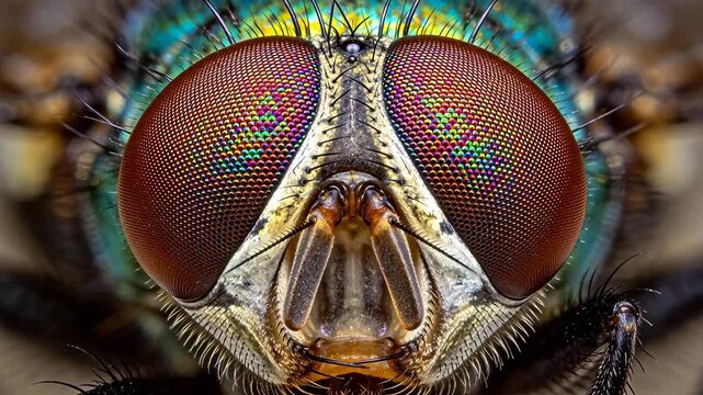 Closeup of a flys face