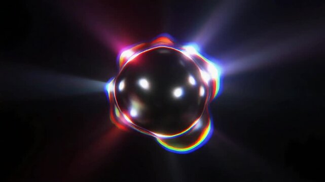 Antimatter sphere floating in a dark void, absorbing surrounding light and creating inverted gravitational distortions, subtle lensing effects, faint glowing particle debris being pulled inward